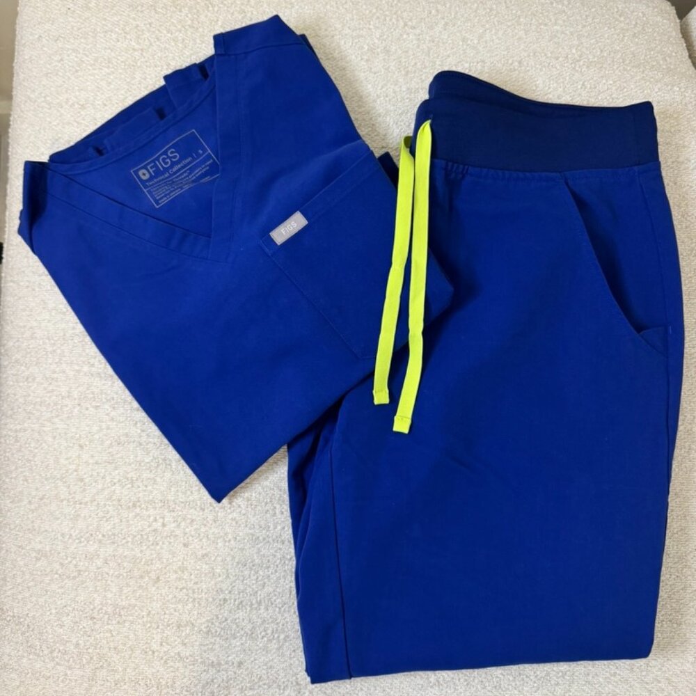 FIGS Electric Blue Scrub Set
